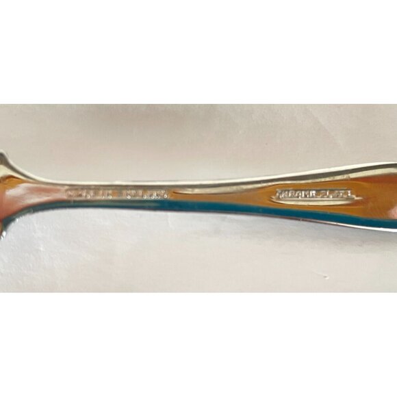 Vintage Glass Butter Dish Jam Jar Sugar Bowl w Lid Tray & Spreader Chrome Plated - Picture 9 of 11